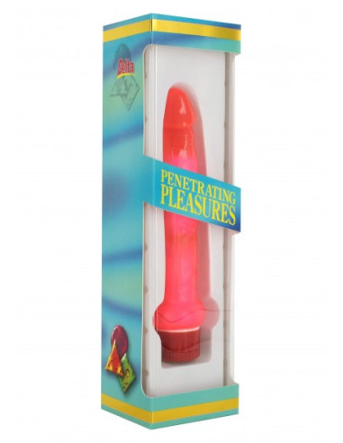 VIBRATORE REALISTICO "SLIM JELLIES" FUCSIA - 17.5 CM